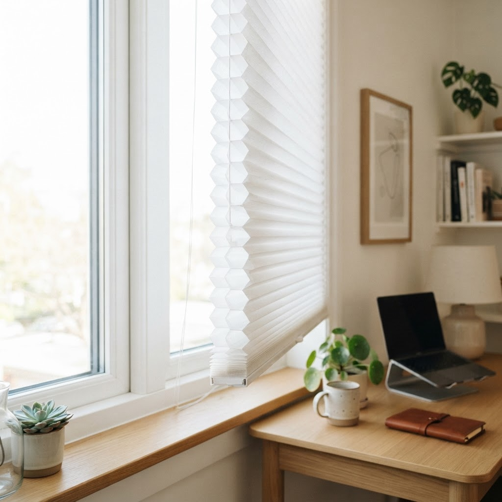 Honeycomb / Cellular — The insulation champion — quiet, warm, efficient.