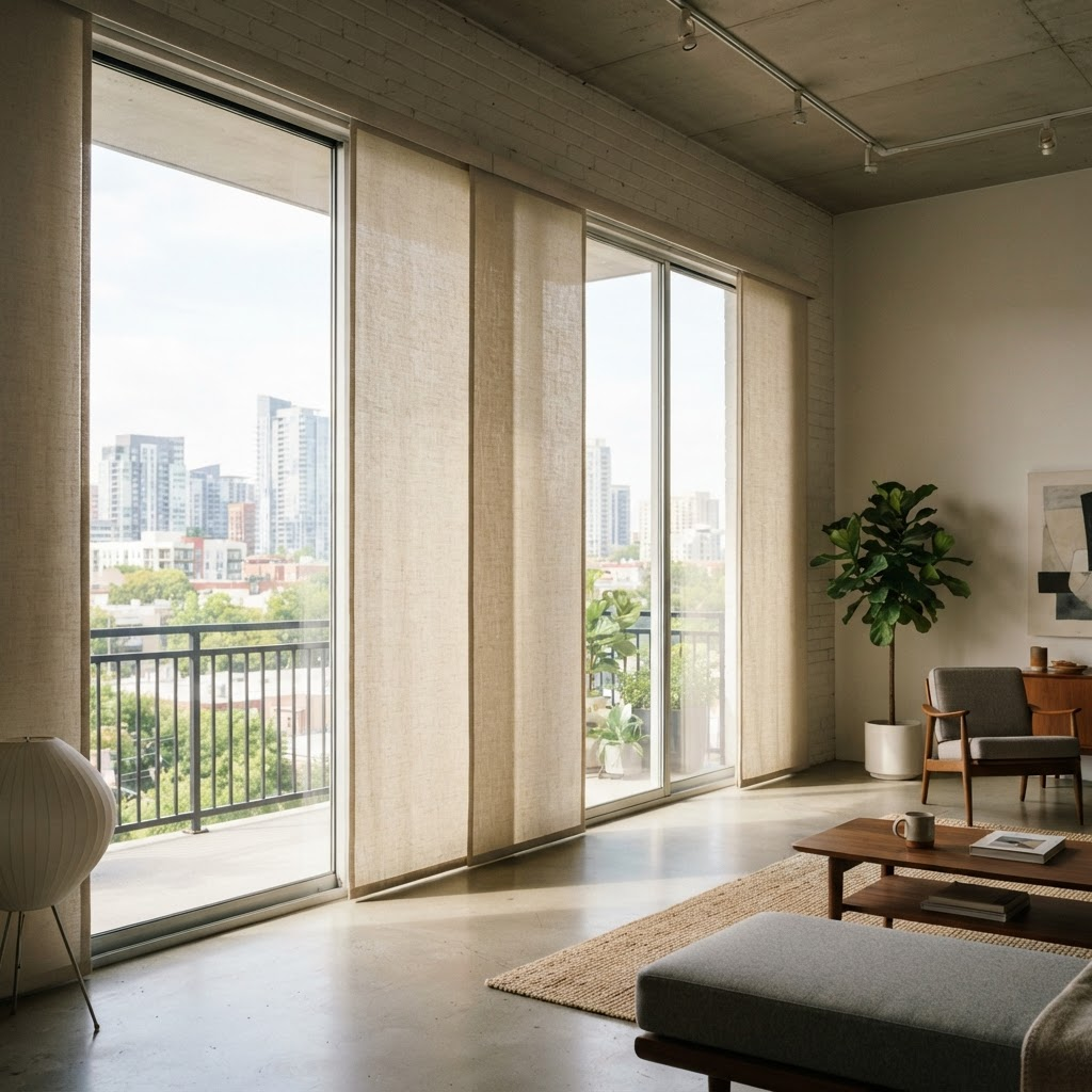 Sliding Panel Track — A modern alternative to verticals for glass walls.
