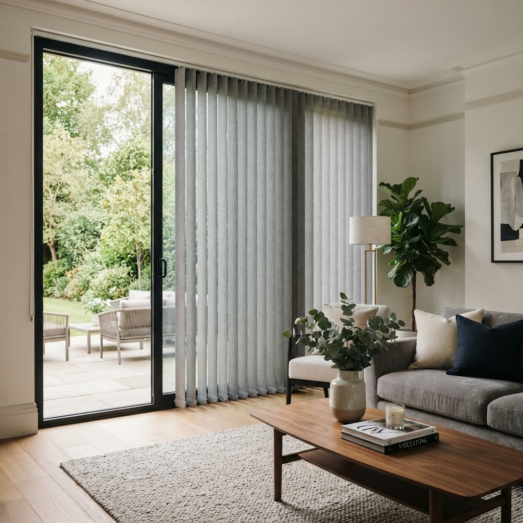 Vertical Blinds — Built for patio doors and very wide windows.